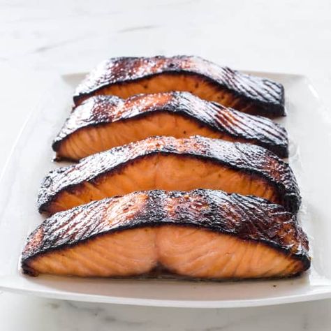 Turns out, miso is one of the best ways to flavor salmon—inside and out. Miso Glazed Salmon, Miso Salmon, Broiled Salmon, Miso Glaze, Marinated Salmon, America's Test Kitchen Recipes, Glazed Salmon, Cooks Illustrated, America's Test Kitchen