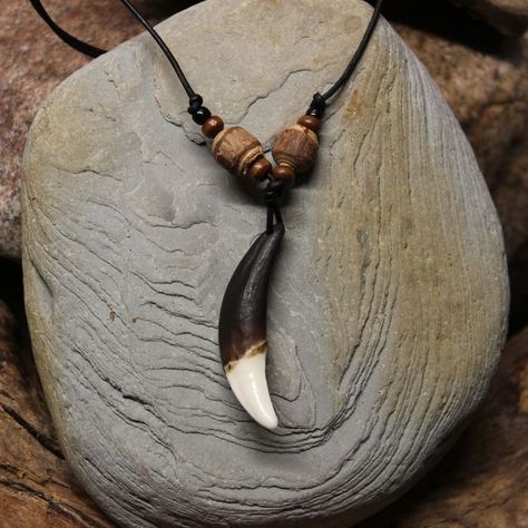 Teeth Necklace, Large Wolf, Wolf Tooth Necklace, Largest Wolf, Wolf Tooth, Wolf Teeth, Wolf Necklace, Tooth Necklace, Necklace Simple