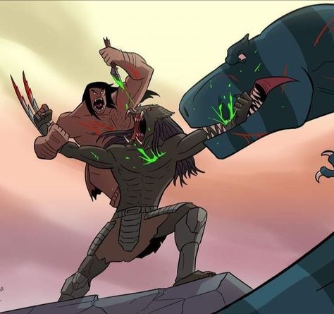 Primal Genndy Tartakovsky, Genndy Tartakovsky, Predator Artwork, Predator Yautja, Predator Alien Art, Predator Movie, Alien Vs Predator, Monster Concept Art, Alien Vs