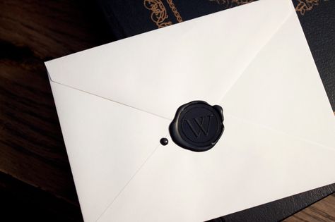 Wise on Behance Black Wax Seal, Fashion Invitation, Custom Wax Stamp, Mr Cup, Wax Stamps, Wax Sealing, Black Envelopes, Stationery Inspiration, Graphic Projects