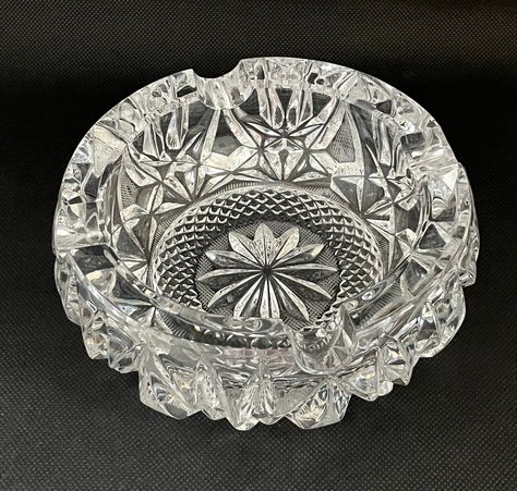 Excited to share this item from my #etsy shop: Vintage Heavy Crystal Large Ashtray #clear #vintage #ashtray #crystal #round #cigar #cutglass #facet #mancave Crystal Ashtray, Vintage Ashtray, Vintage Stuff, Ashtrays, Sweet Memories, Cut Glass, To Share, Etsy Shop, Crystals