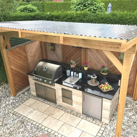 Design Per Patio, Outdoor Kitchen Countertops, Outdoor Kitchen Decor, Outdoor Kitchen Bars, Grill Station, Outdoor Bbq Kitchen, Grill Area, Outdoor Stone, Outdoor Kitchen Ideas