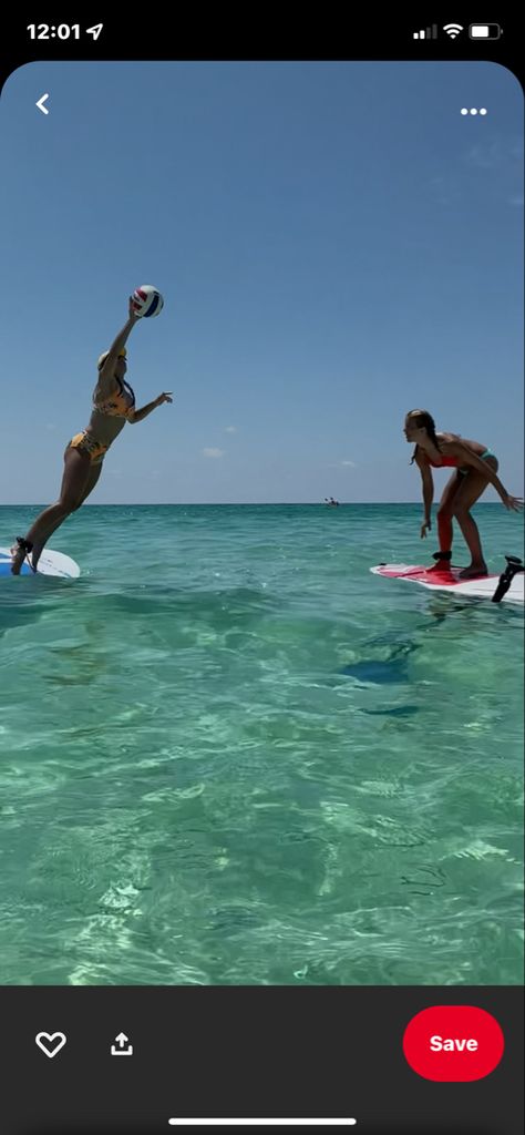 Not my picture, credits to rightful owner! Summer, ocean, clear water, volleyball, sports Paddle Boarding Ocean, Volleyball On Paddle Boards, Volleyball Room, Water Volleyball, Lake Trip, Summer Ocean, Lake Photos, Paddle Boards, Summer Life