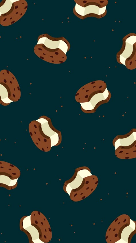 Sandwich Wallpaper, Cute Food Wallpaper, Cookie Sandwich, Ice Cream Cookie Sandwich, Wallpaper Sky, Cute Pastel Wallpaper, Food Wallpaper, Cream Sandwich, Cartoon Wallpaper Iphone