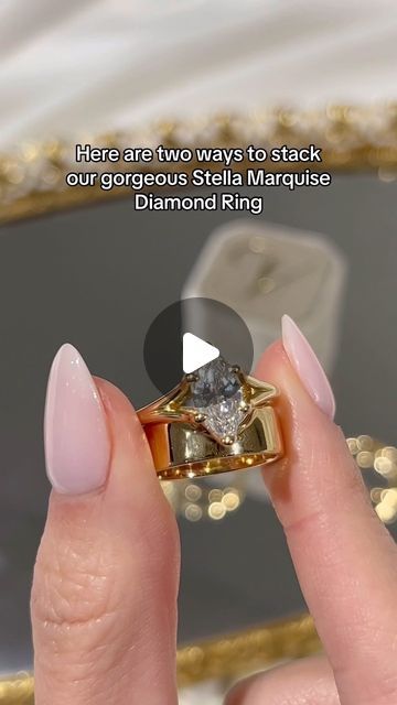 Valerie Madison Fine Jewelry on Instagram: "The Marquise Diamond Engagement Ring stack of your dreams!💍✨ We paired our stunning Stella Marquise Diamond Engagement Ring with our Rift Band and Celestial Diamond Nova Band. Comment below which wedding band is your favorite! All wedding bands are available at ValerieMadison.com and in-store at our Seattle storefront. Looking for your dream engagement ring or wedding band? Contact us at hello@valeriemadison.com or send us a DM. We are open from Wednesday to Saturday where you can shop in-person at our Seattle storefront. Book an appointment from the link in our bio. • • • #reels #reelsvideo #seattlejewelry #seattleengagement #seattleproposal #marquisediamondring #weddingbandstacks #weddingbands #diamondengagementring #vintageinspiredengagemen Marquise Wedding Stack, Marquise Ring Stack, Engagement Ring Stack, Dream Engagement Ring, Marquise Diamond Engagement Ring, Stacked Wedding Bands, Marquise Diamond Ring, Marquise Ring, Ring Stack