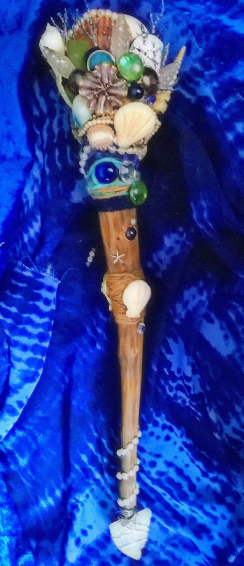 Witch Besom, Mermaid Wand, Mermaid Witch, Witch Brooms, Witch Wand, Handmade Mermaid, Mermaid Tale, Witch Broom, Sea Witch