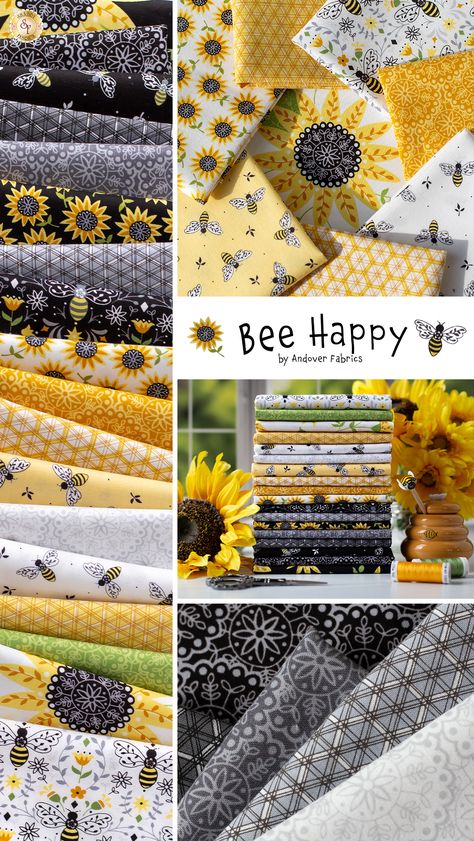 Bee Quilt Pattern Free, Bee Quilts Pattern, Bee Quilts Ideas, Sunflower Quilts Ideas, Bee Quilt Pattern, Bumblebee Quilt, Yellow And Grey Quilts, Honey Bee Quilt Pattern, Sashiko Projects