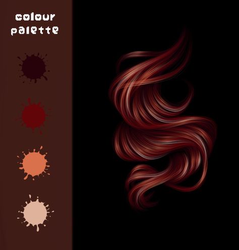 Credit if used! Red Hair Color Palette, Palette Hair Color, Auburn Hair Color, Pelo Cafe, Ipad Hacks, Color Pallete, Skin Colour, Hair Colours, Auburn Hair