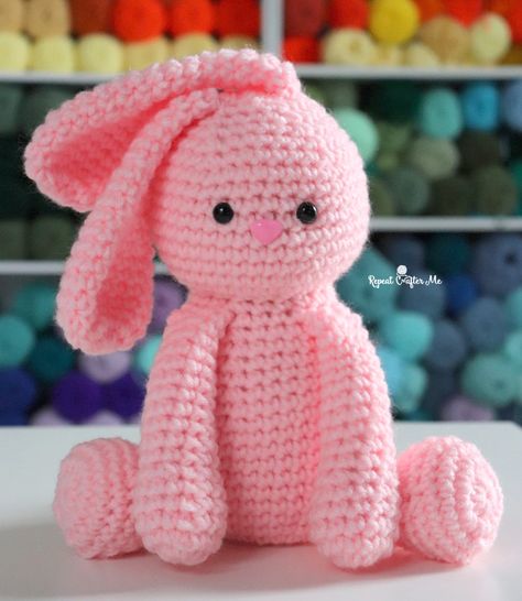 Year of the Rabbit in Crochet - Repeat Crafter Me Crochet Ragdoll Bunny, Crochet Bunny Rabbit, Crochet Rabbits Patterns Free, Crochet Pink Bunny, Crochet Easter Bunny Pattern Free Easy, Easy Bunny Crochet Pattern Free, Crochet Bunnies Pattern Free, Crochet Rabbit Free Pattern Amigurumi, Crochet Bunny Pattern Free Easy