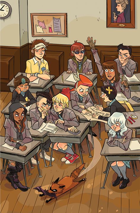 Lumberjanes Gotham Academy 06 Lumber Janes, Noelle Stevenson, Gotham Academy, Cool Cartoon Drawings, Wizard School, Arte Dc Comics, Fairytale Illustration, Cartoon Sketches, Classic Paintings