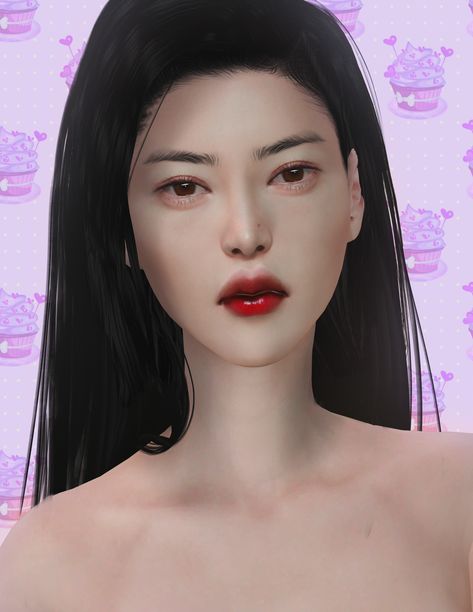 Sims 4 Cc Japanese Skin, Sims 4 Asian Skin Overlay, Sims 4 Asian Skin, Sims 4 Asian Makeup, Sims Eyebrows, Ts4 Skin, Asian Sims, Sims 4 Hair Male, Female Sims