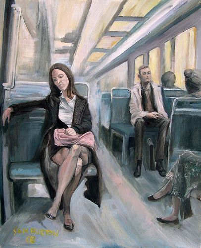 Woman In Paris, Painting Of Woman, Sketchbook Challenge, High School Art Projects, Scene Drawing, Paris Metro, Art Theme, Gcse Art, School Art Projects