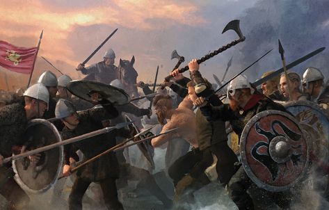 878: Vikings - Invasions of England (2nd Ed), Jarek Nocon on ArtStation at https://www.artstation.com/artwork/QzNZXr Historical Illustration, Ancient Warfare, Fantasy Battle, Medieval Armor, Fantasy Armor, Fantasy Concept Art, High Fantasy, Medieval Art, Dark Ages