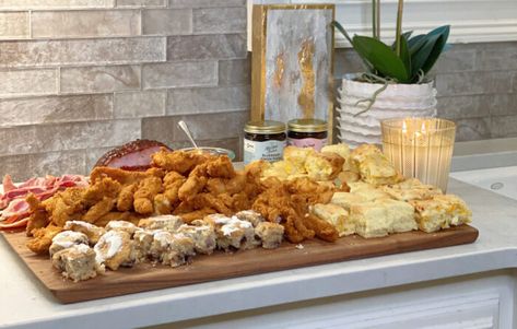 Biscuit Bar Ideas, Southern Sausage Gravy, Biscuit Board, Cornbread Pancakes, Gravy Fries, Chocolate Gravy, Ham And Cheese Quiche, Blueberry Biscuits, Biscuit Bar