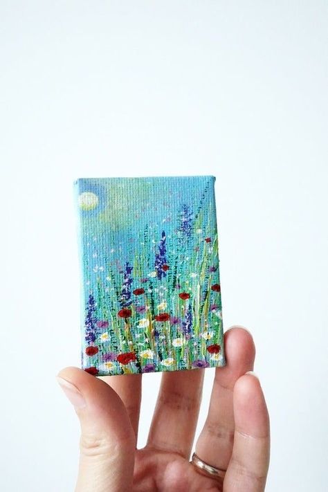 Small Art Canvas, Mini Tela, Tiny Canvas, Mini Toile, Miniature Paintings, Small Canvas Paintings, Art Canvas Painting, Paintings On Canvas, Small Canvas Art