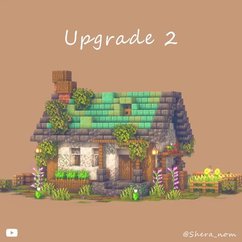 I made a cute starter house for your 1.17 minecraft world! This is an upgrade version of my basic starter house. Watch on my chennel! Minecraft Small House, Minecraft Starter House, Case Minecraft, Cottagecore House, Rumah Minecraft Sederhana, House Tutorial, Minecraft Structures, Bangunan Minecraft, Minecraft Farm