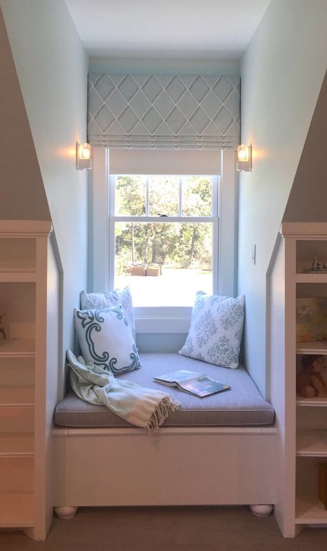 Girl's Bedroom with window seat nook - Southern Living Showcase Home Bedroom With Window Seat, Bedroom With Window, Dormer Bedroom, Window Seat Nook, Bedroom Window Seat, تحت الدرج, Window Seat Design, Window Nook, Window Bench