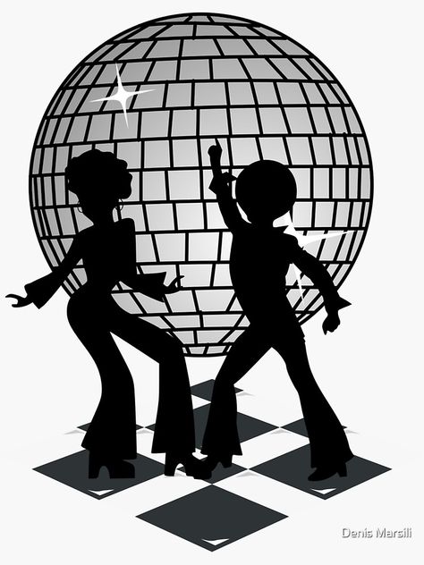 Pegatina «DJ de música retro! Siente los Oldies!» de ddtk | Redbubble Disco Party Decorations, Dance Themes, Disco Theme, Disco Music, Disco Dance, Retro Party, Disco Party, Retro Music, Disco Ball