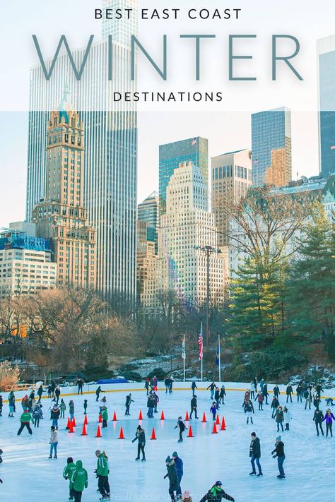 Best East Coast Winter Vacations | 13 Towns And Cities To Visit This Winter East Coast Winter, East Coast Vacation, Winter Vacations, East Coast Usa, Winter Weekend, Cities To Visit, Pocono Mountains, Christmas Town, Winter Getaway