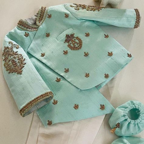 Kids Sherwani by Closetcelebrety Kids Sherwani, Boy Babies, Function Dress, Ganesh Murti, Cradle Ceremony, Kids Party Wear Dresses, Function Dresses, Boy Dress, Kids Ethnic Wear