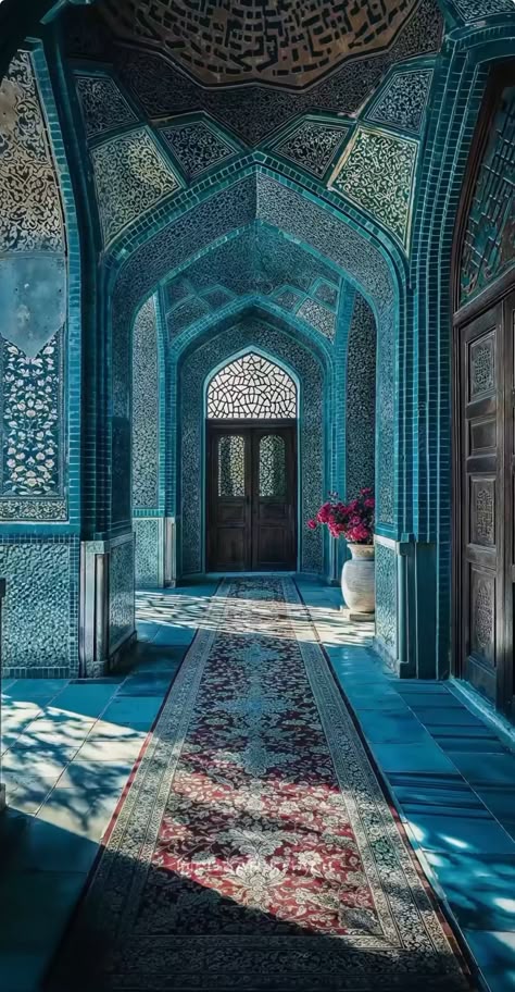 Blue Mosque Afghanistan, Islamic Concept Architecture, Pakistani Aesthetic Wallpaper, Middle East Interior Design, Turkish Architecture Ottoman Empire, Iranian Background, Aesthetic Indian Wallpaper, Uzbekistan Aesthetic, Iran Aesthetic