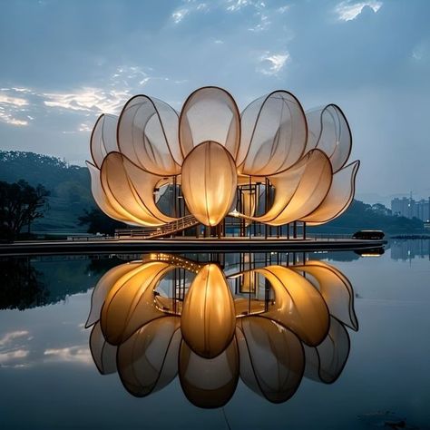 Water Structure Architecture, Pavilion On Water, World Expo Pavilion, Architectural Pavilion, Bamboo Art Installation, Oasis Hotel, Water Pavilion, Geometric Patterns Drawing, Site Plan Design