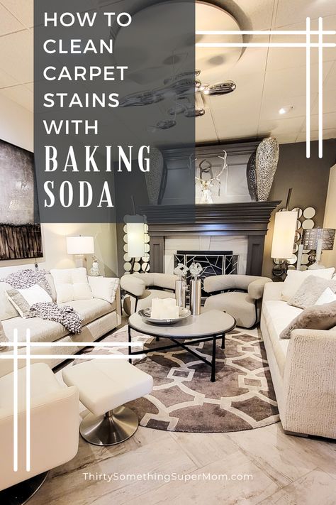 How to Clean Carpet With Baking Soda Baking Soda Carpet Cleaner, Clean Carpet Stains, Baking Soda Carpet, Cleaning Carpet Stains, Spring Cleaning Checklist Printable, Flat Iron Tips, Baking Soda On Carpet, Clean Carpet, Pet Smell