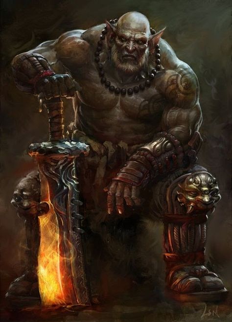 Cartas de itens e armas para D&D | Help RPG Orc Warrior, Heroic Fantasy, 다크 판타지, Fantasy Races, Fantasy Images, Fantasy Monster, Fantasy Warrior, High Fantasy, Fantasy Rpg