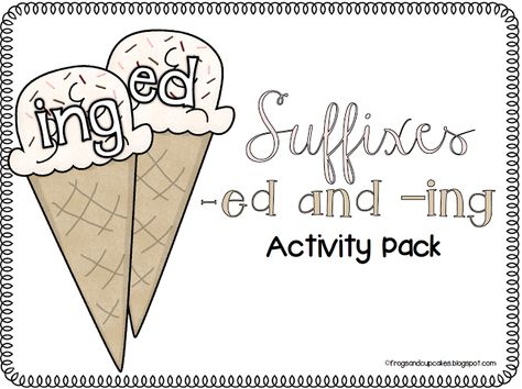 Suffixes -ed and -ing activity pack Suffix Ed, Suffix Activities, Inflectional Endings, Reading Foundational Skills, First Grade Phonics, First Year Teaching, Prefixes And Suffixes, School Slp, Independent Activities