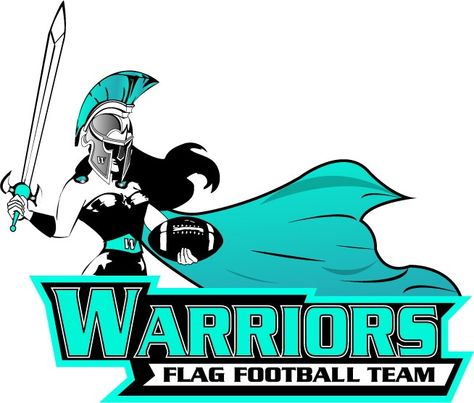 Warriors Flag Football Team - LIFFF Girls Flag Football, Logo Football Team, Warriors Football, Football Team Names, Logo Football, Football Team Logos, Flag Football, Sports Logos, Team Names