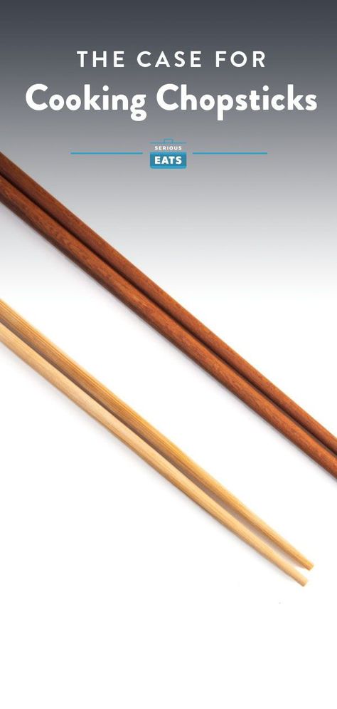 Cooking chopsticks are long, undecorated wooden chopsticks that excel at all kinds of kitchen tasks. #KitchenEquipment #Chopsticks #SeriousEats Cooking Chopsticks, Wooden Chopsticks, Diced Chicken, Serious Eats, Chinese Cooking, Hot Oil, Egg Whisk, Foodie Gifts, Kitchen Equipment