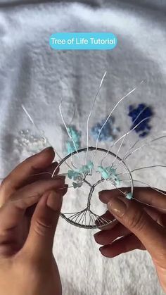 Tree of Life Tutorial 🧿 #diy #dreamcatcher #dreamcatcherdiy #evileye #handmade #treeoflife #art Diy Crystal Tree Of Life, Tree Of Life Necklace Diy, Wire Trees Diy How To Make Videos, Tree Of Life Wreath Diy Tutorial, Tree Of Life Wire Wrap Tutorial, Wire Trees Diy How To Make, Tree Of Life Tutorial, Diy Dreamcatcher, Hot Glue Art