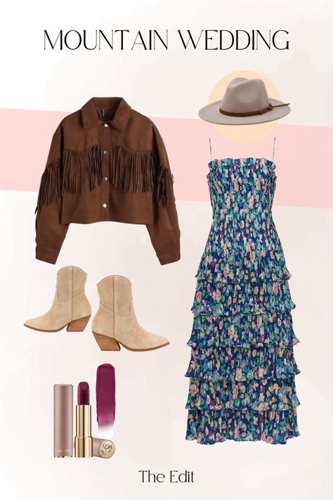 Channel your inner Beth Dutton with florals and fringe. Toss on the jacket as the sunsets to be the coolest guest on the mountain. Beth Dutton Fashion, Beth Dutton Style, Beth Dutton, Country Outfits, Mountain Wedding, I Wish I Had, Fashion Sense, The Mountain, Style Me