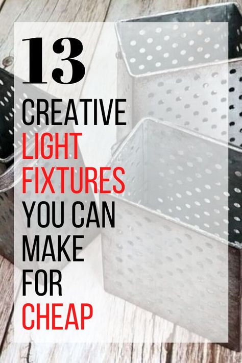 Make your home decor look more expensive with these creative lighting ideas you can make for cheap. These simple and easy ideas ceiling and table lightin will make your living room, bedroom, dining room, bathroom and kitchen look beautiful. #hometalk Diy Light Fixtures Ceiling, Diy Dining Room Light Fixtures, Cover Ugly Light Fixture, Cheap Ceiling Ideas, Dining Table Light Fixture, Creative Lighting Ideas, Bathroom Lighting Diy, Diy Kitchen Lighting, Diy Light Fixtures