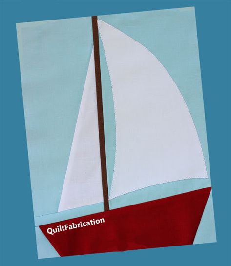 Sail Boat Quilt Block Patterns, Sailboat Quilt Blocks Free Pattern, Sailboat Quilt Block, Sailboat Baby Quilt, Sailboat Quilt, Waves Quilt, Baby Quilts To Make, Boat Quilt, Ocean Waves Quilt