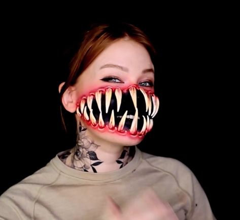 Horror Make-up Gory Halloween Makeup, Mouth Makeup, Horror Make-up, 2023 Halloween, Makeup Transformation, Big Mouth, Halloween Makeup, Your Skin, Make Up