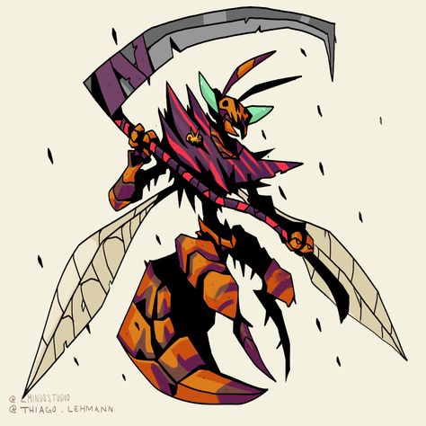 ArtStation - Killer Wasp - BugWorld, Thiago Lehmann Thiago Lehmann, Jungle Juice, Bounty Hunters, Bug Art, Monster Concept Art, Fantasy Creatures Art, Fantasy Monster, Game Character Design, Creature Concept Art