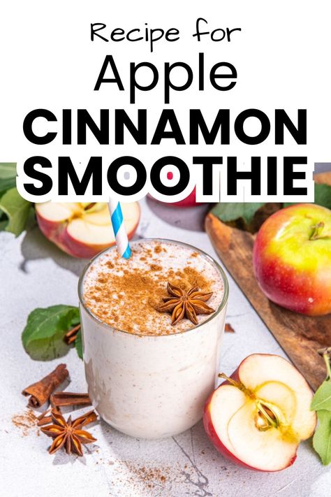 Get a healthy smoothie recipe that will use up your apples! This is a delicious smoothie recipe to try. It is especially good for fall when apples are abundant! Apple Cinnamon Smoothie Recipe, Cinnamon Smoothie Recipes, Apple Cinnamon Smoothie, Apple Smoothie Recipes, Fall Smoothies, Healthy Smoothie Recipe, Cinnamon Smoothie, Vegan Smoothie Recipes, Apple Smoothie