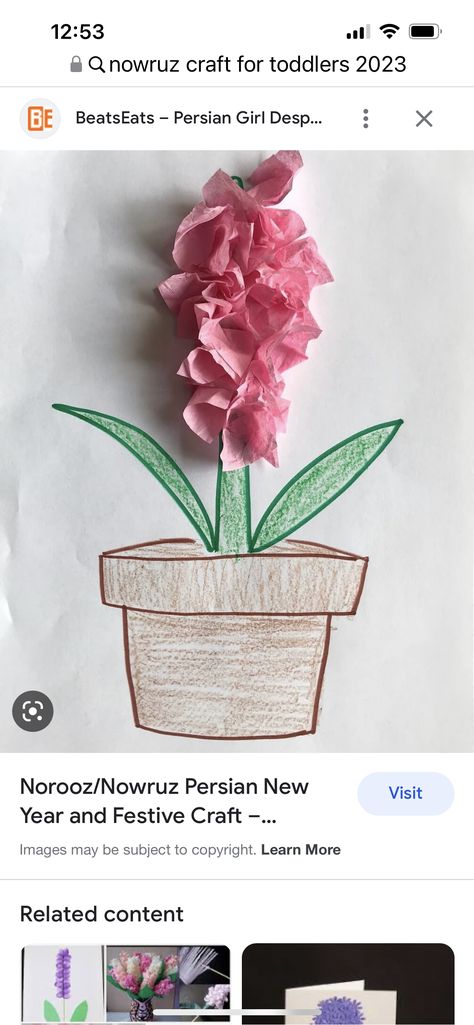 Nowruz Activities For Kids, Nowruz Crafts, Preschool Projects, Festive Crafts, Holidays Around The World, Activities For Toddlers, Spring Holidays, Spring Art, Spring Crafts