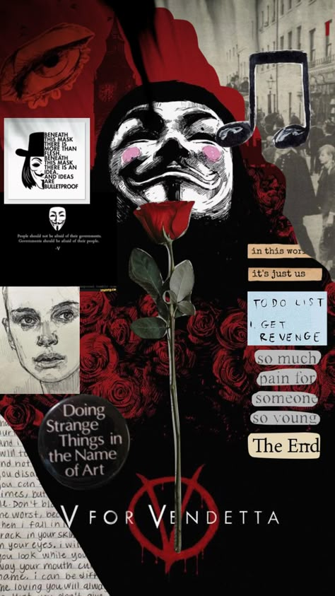 V For Vendetta Aesthetic, Me Vs The World, V Is For Vendetta, V Vendetta, Weird Wallpapers, I Am The Main Character, V Pour Vendetta, V For Vendetta 2005, Ideas Are Bulletproof