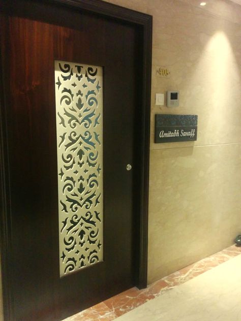 Safty Door Design Entrance India, Lattice Door, Door Design Entrance, Safety Door Design, Jalli Design, Main Door Designs, Interior Design India, Jaali Design, House Main Door