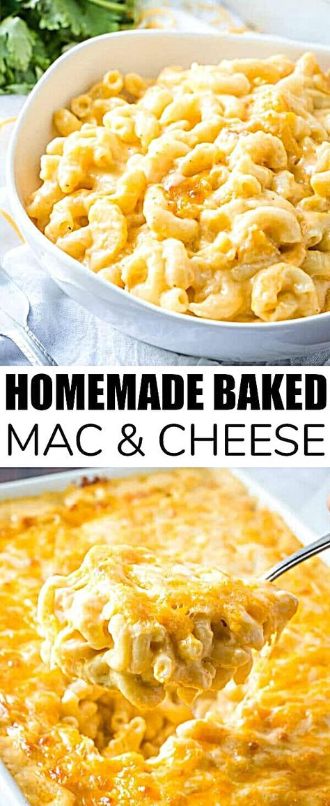 Homemade Mac And Cheese Recipe Baked, Baked Mac And Cheese Recipe, Cheesy Mac And Cheese, Baked Macaroni And Cheese, Easy Mac And Cheese, Macaroni Cheese Recipes, Easy Cheese Recipes, Macaroni Recipes, Best Mac And Cheese