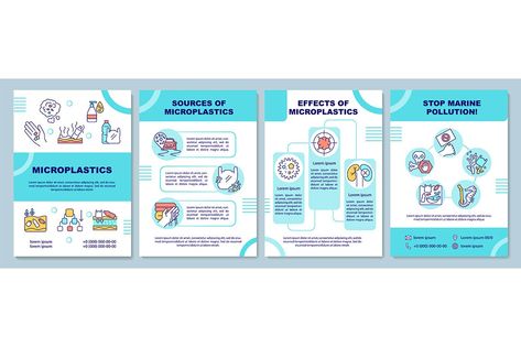 Microplastics brochure template by Icons Factory on @creativemarket 잡지 레이아웃, Booklet Printing, Gene Therapy, Annual Reports, Leaflet Design, Business Model, Annual Report, Brochure Design, Brochure Template