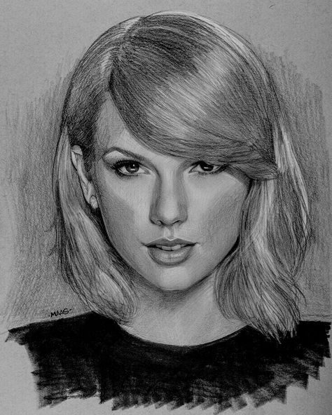 Drawings Of Olivia Rodrigo, How To Draw Celebrities, Celeberty Drawings, Celebrity Sketches Easy, Realistic Sketches Of People, Taylor Swift Portrait Drawing, Celebrity Portrait Drawing Pencil, Taylor Swift Sketch Pencil, Celebrity Drawings Easy