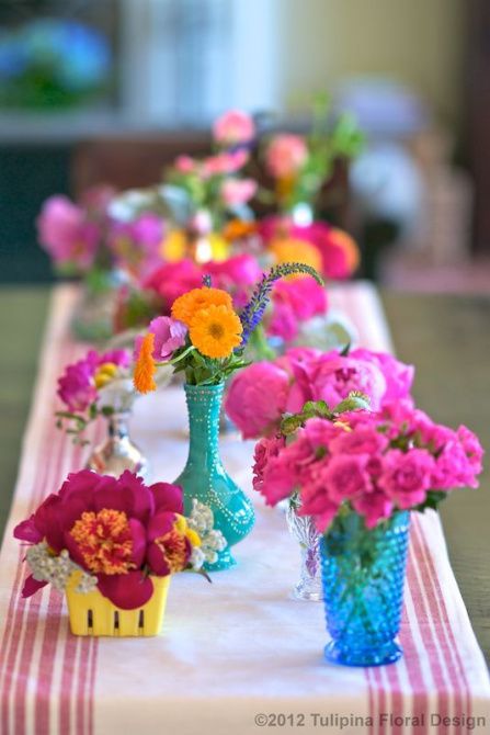 Deco Nature, Boda Mexicana, Deco Floral, Bright Flowers, Table Flowers, Vintage Vases, Event Styling, Wedding Tips, Decoration Table