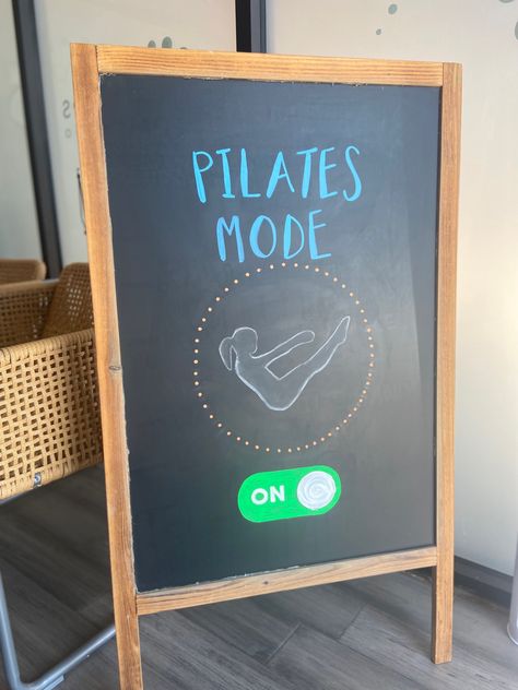 Pilates Chalkboard Art, Club Pilates Chalkboard, Pilates Sign, Gym Chalkboard, Pilates Board, Ideas Negocios, Club Pilates, Chalk Sign, Pure Barre