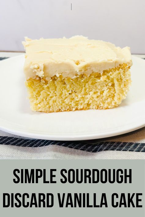 Transform your sourdough discard into a delightful dessert with our Simple Sourdough Discard Vanilla Cake recipe! This easy-to-make cake is moist, flavorful, and perfect for any occasion. Whether you're new to baking with sourdough or a seasoned pro, our step-by-step guide ensures success every time. Visit our blog for the full recipe and enjoy this delicious way to use up your sourdough discard! Sourdough White Cake, Sourdough Discard Thanksgiving Dessert, Sourdough Discard Apple Cake, Sour Dough Cake, Sourdough Discard Sweet Recipes, Sourdough Discard Cake Recipes, Sourdough Discard Cake, Sourdough Cake Recipes, Sourdough Breads