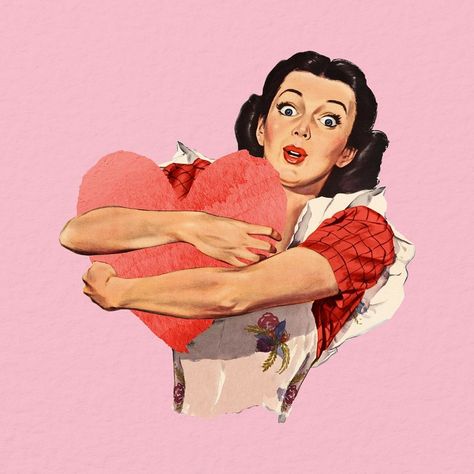 Vintage woman holding heart, Valentine's Day collage remix editable design | free image by rawpixel.com / Adjima Valentines Day Clipart Free, Valentine’s Day Collage, Vintage Heart Aesthetic, Vintage Valentines Day Aesthetic, Woman Holding Heart, Vintage Valentines Aesthetic, Valentines Event, Single Valentines Day, Recruitment Graphics