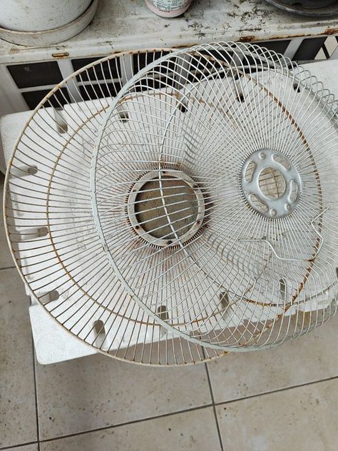 Recycle, Reuse and Repurpose! | I repurposed 2 halves of an old fan blades guard . | Facebook Fan Blade Art, Thrift Store Makeover, Outside Plants, Potted Succulents, Upcycled Projects, Old Fan, Upcycle Recycle, Handmade Baskets, Fan Blades