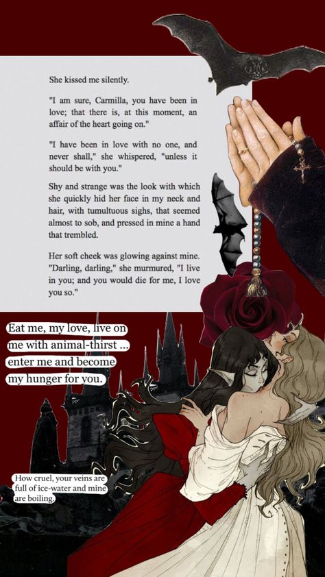 #carmilla #dracula #vampire #wlw Carmilla The Vampire, Carmilla Vampire Aesthetic, Carmilla Book Cover, Lesbian Vampire Fanart, Vampire Comic Art, Camilla Vampire, Carmilla Vampire Art, Rosie X Carmilla, Carmilla And Laura Fanart